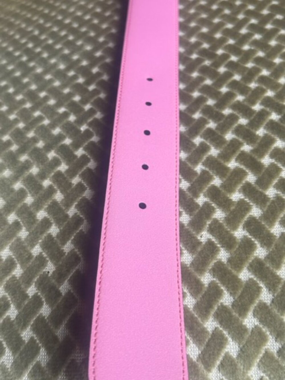 GUCCI Pretty Pink 100% Leather Interlocking G Buckle Belt - Picture 9 of 16